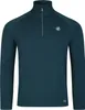 A teal long-sleeved shirt with a zipper at the neck and a logo on the chest. Produktbild-Vorschau