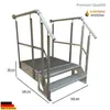 Podesttreppe Stahltreppe Freistehend 2 Stufen Höhe 38cm Produktbild-Vorschau 1