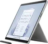 A Microsoft Surface Pro 9 tablet with a stylus in front of it, shown at an angle on a white background. Produktbild-Vorschau