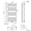 Heilmetz Badheizkörper 1000x500mm Mittelanschluss 427 Watt Produktbild-Vorschau 8
