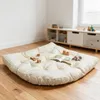 (Beige) Bodenkissen 100 × 100 cm für Kinder, weiche Produktbild-Vorschau 3
