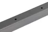 A close-up view of a gray metal table leg with pre-drilled holes and embossed text. Anteprima dell’immagine prodotto