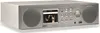 A product shot of a silver and white network audio player. Produktbild-Vorschau