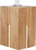 A wooden side table with a cup and saucer on top, set against a white background. Produktbild-Vorschau
