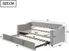 Merax Polsterbett Tagesbett 90/180×190cm mit USB, breiten Produktbild-Vorschau 8