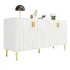 MODFU Kommode Sideboard mit goldenen Griffen und Füße- Produktbild-Vorschau 3