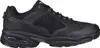 Side view of a black athletic shoe. Voir les images du produit