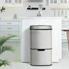 RIBELLI Sensor-Mülleimer 72 l – 4 Fächer – silber Produktbild-Vorschau 2