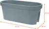 Balkon Blumentopf oval 60 x 28 cm - rauch blau - Kunststoff Produktbild-Vorschau 2