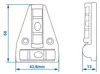 ProPlus Kreuzwasserwaage 58x43,6mm für Wohnwagen und Produktbild-Vorschau 2