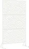 vidaXL Sichtschutz Weiß 100 x 50 x 180 cm Stahl Produktbild-Vorschau 1