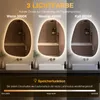 PESENXAN Asymmetrischer LED-Badspiegel mit Beleuchtung Produktbild-Vorschau 7