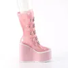 SWING-230C Damen Boots von DemoniaCult, Rosa Transparent , Produktbild-Vorschau 5