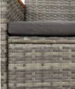 vidaXL Gartenstühle mit Kissen 4 Stk. Poly Rattan Grau Produktbild-Vorschau 7