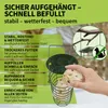 TTL GARDEN 4er Set Meisenknödelhalter mit Dach 31cm Grün Produktbild-Vorschau 3