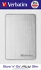 The image shows the packaging of a Verbatim external hard drive. Anteprima dell’immagine prodotto