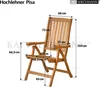 Teak Hochlehner Pisa mit extra langer Rückenlehne Teakholz Produktbild-Vorschau 7