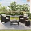 Yaheetech 3-tlg. Gartenmöbel Set aus Polyrattan, inkl. 2 Produktbild-Vorschau 2