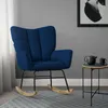 ML-Design houpací křeslo tmavě modré s potahem ručníkového Náhled obrázku produktu 1