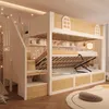 A bunk bed with storage and stairs in a child's room. Náhled obrázku produktu