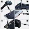 A collage of six images showing different types of screwdrivers being used to repair electronic devices and watches. Produktbild-Vorschau