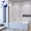 A modern bathroom with a bathtub and a glass shower enclosure. Produktbild-Vorschau