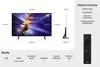 Product dimensions, ports, and included items for a Samsung television. Produktbild-Vorschau