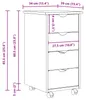vidaXL Mobile su ruote Bianco 34 x 39 x 65,5 cm Legno Anteprima dell’immagine prodotto 8