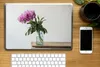 MuchoWow® Laptop Aufkleber Sticker Cover Rosa Pfingstrosen Produktbild-Vorschau 2
