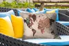 MuchoWow® Outdoor Kissen - Weltkarte - Holz - Braun - 60x40 Produktbild-Vorschau 4