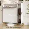 Scarpiera bianca (110 cm) con 3 cassetti a battente e 1 Anteprima dell’immagine prodotto 2