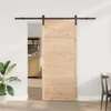 vidaXL Posuvné dveře přírodní 90 x 208 cm Masivní borové Náhled obrázku produktu 2