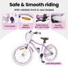 vidaXL Kinderfahrrad 18 Zoll für 5-7 Jahre alt Lila Produktbild-Vorschau 4