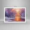 Poster - Poster ohne Rahmen - Brücke Schnee Wald - 100x70 Produktbild-Vorschau 4