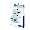 The image shows the packaging of a vertical USB cooling fan stand for the PS5 Slim console. Anteprima dell’immagine prodotto