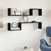 vidaXL Nástenné police 2 ks čierne 100x15x20 cm Drevený Náhľad obrázku produktu 2