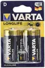 A retail package of Varta Longlife D batteries. Anteprima dell’immagine prodotto