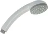A white shower head with a gray nozzle area and light blue water jets is shown against a white background. Produktbild-Vorschau