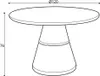 Vegas Weiß und Gold runder Tisch 120 cm Produktbild-Vorschau 9