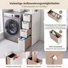 KOMFOTTEU Nischenschrank 18 cm breit, schmaler Nischenwagen Produktbild-Vorschau 3