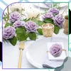 EDIBAZZAR | Set mit 25 künstlichen Rosen in Lila Produktbild-Vorschau 6