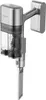 A cordless vacuum cleaner mounted on a wall bracket. Produktbild-Vorschau