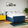 Boxspringbett mit Matratze Blau 140x200 cm Stoff Produktbild-Vorschau 4