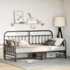 vidaXL Rama łóżka dziennego czarna 90 x 200 cm Stal Podgląd zdjęcia produktu 2