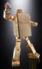 A golden robot figure posed against a dark background. Produktbild-Vorschau