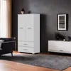 Schrank FAUSKE - 2 Schubladen - Weiß - Breite 69 cm, Höhe Produktbild-Vorschau 1