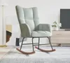 Cloris Designermöbel Schaukelsessel Hellgrau Samt 2024 Neu Produktbild-Vorschau 1