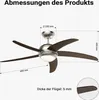 Stropný ventilátor Wiltec Ø 136 cm s 5 lopatkami, Náhľad obrázku produktu 3