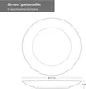 A diagram of a dinner plate with dimensions and descriptive text. Produktbild-Vorschau