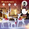 COSTWAY 3-delige LED-rendierfamilie, kerstverlichting met Productafbeelding-voorbeeld 5